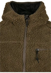Brandit Fleecejacke Teddyfleece Worker Jacket Khaki/Dunkelgrün/Braun/Grau