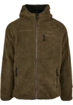 Brandit Fleecejacke Teddyfleece Worker Jacket Khaki/Dunkelgrün/Braun/Grau