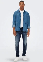 ONLY & SONS Regular-fit Jeans ONSWEFT Blau