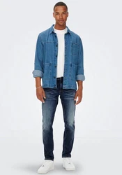 ONLY & SONS Regular-fit Jeans ONSWEFT Blau/Dunkelblau/Hellblau
