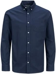 Jack & Jones Langarmhemd Style BROOK OXFORD Dunkelblau/Blau/Hellblau