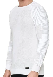 Rusty Neal Strickpullover mit Rundhalsausschnitt Weiß/Creme