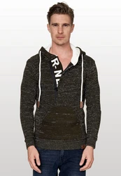 Rusty Neal Kapuzensweatshirt Braun/Schwarz/Creme/Orange/Hellblau