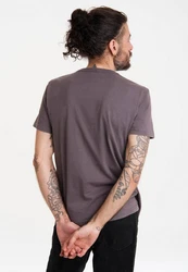LOGOSHIRT T-Shirt Sesamstraße - Krümelmonster Motorrad Bordeaux/Dunkelrot/Dunkelgrau