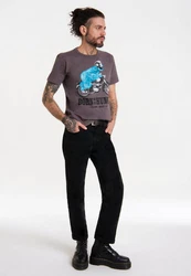 LOGOSHIRT T-Shirt Sesamstraße - Krümelmonster Motorrad Bordeaux/Dunkelrot/Dunkelgrau