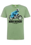 LOGOSHIRT T-Shirt Sesamstraße - Krümelmonster Motorrad Dunkelgrün/Neonfarben/Grün/Hellgrün