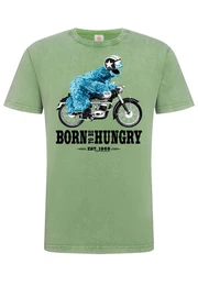 T-Shirt Sesamstrasse - Krmelmonster Motorrad mit lizenziertem Print