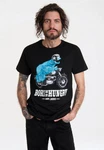 LOGOSHIRT T-Shirt Sesamstraße Krümelmonster Motorrad Bordeaux/Hellblau/Braun/Dunkelblau/Schwarz