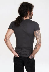LOGOSHIRT T-Shirt Sesamstraße Krümelmonster Motorrad Dunkelgrau/Bordeaux/Grau/Dunkelblau