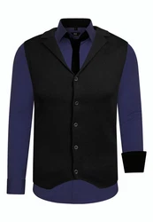 Rusty Neal Langarmhemd Set Schwarz/Dunkelblau/Blau/Lila