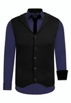 Rusty Neal Langarmhemd Set Schwarz/Dunkelblau/Blau/Lila