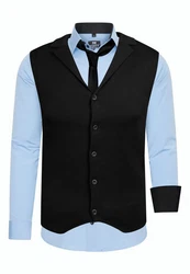 Rusty Neal Langarmhemd Set Blau/Schwarz/Hellblau/Pastell