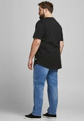 Jack & Jones T-Shirt JJENOA TEE SS CREW NECK (4834) Schwarz