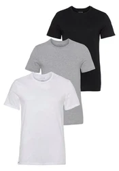 Lacoste T-Shirt Essentials Rundhals 3er Pack Grau/Weiß/Hellgrau/Schwarz/Silber/Dunkelblau/Dunkelgrau