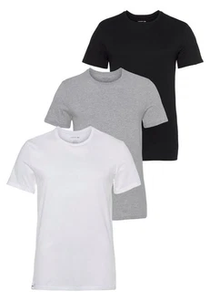 Lacoste T-Shirt Essentials Rundhals 3er Pack Grau/Weiß/Hellgrau/Schwarz/Silber/Dunkelblau/Dunkelgrau