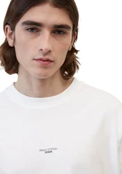 Marc O'Polo DENIM T-Shirt mit Labeling vorne mittig Weiß/Creme/Beige