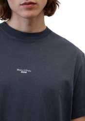 Marc O'Polo DENIM T-Shirt mit Labeling vorne mittig Dunkelblau/Blau/Grau/Grün