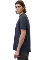 Marc O'Polo DENIM T-Shirt mit Labeling vorne mittig Dunkelblau/Blau/Grau/Grün