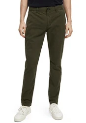 Scotch & Soda Chinohose STUART Regular Slim Fit Khaki/Dunkelgrün