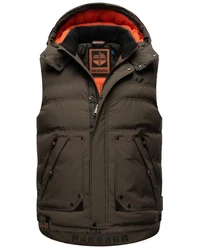 Stone Harbour Steppweste Egoor Sportliche Outdoorweste Dunkelgrün/Khaki/Braun/Dunkelbraun