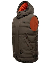 Stone Harbour Steppweste Egoor Sportliche Outdoorweste Dunkelgrün/Khaki/Braun/Dunkelbraun