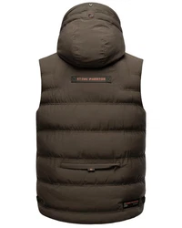 Stone Harbour Steppweste Egoor Sportliche Outdoorweste Dunkelgrün/Khaki/Braun/Dunkelbraun