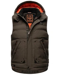 Stone Harbour Steppweste Egoor Sportliche Outdoorweste Dunkelgrün/Khaki/Braun/Dunkelbraun
