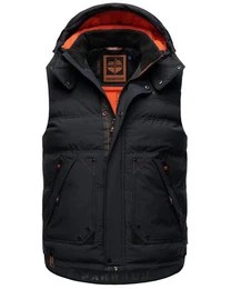 Steppweste Egoor Sportliche Outdoorweste mit abnehmbarer Kapuze