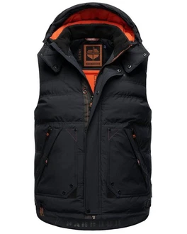 Stone Harbour Steppweste Egoor Sportliche Outdoorweste Schwarz/Rot