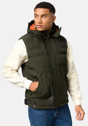 Steppweste Egoor Sportliche Outdoorweste mit abnehmbarer Kapuze