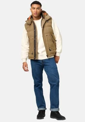 Stone Harbour Steppweste Egoor Sportliche Outdoorweste Beige/Braun/Khaki