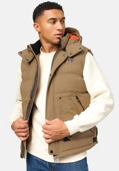 Stone Harbour Steppweste Egoor Sportliche Outdoorweste Beige/Braun/Khaki