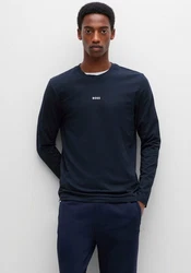 BOSS Shirt 'Chark' Dunkelblau/Braun
