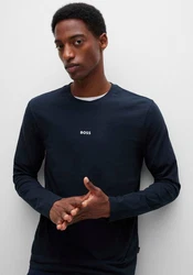 BOSS Shirt 'Chark' Dunkelblau/Braun