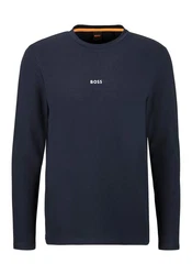 BOSS Shirt 'Chark' Dunkelblau/Braun