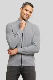 Strickjacke mit Stehkragen