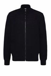 bugatti Strickjacke mit Stehkragen Dunkelblau/Hellblau