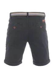 riverso Herren Chino Shorts RIVKlaas Regular Fit Gürtel Bermuda Kurze Hose (19400) Grau/Dunkelblau/Dunkelgrau/Rot/Beige
