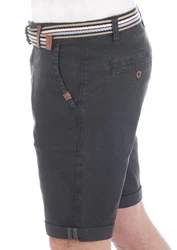 riverso Herren Chino Shorts RIVKlaas Regular Fit Gürtel Bermuda Kurze Hose (19400) Grau/Dunkelblau/Dunkelgrau/Rot/Beige