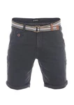riverso Herren Chino Shorts RIVKlaas Regular Fit Gürtel Bermuda Kurze Hose (19400) Grau/Dunkelblau/Dunkelgrau/Rot/Beige