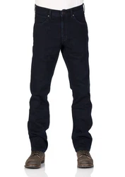Wrangler Straight-Jeans Greensboro Dunkelblau/Blau/Lila