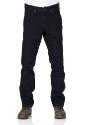 Wrangler Straight-Jeans Greensboro Dunkelblau/Blau/Lila