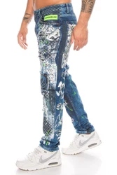 Cipo & Baxx Slim-fit-Jeans Herren Jeans Hose neongrün