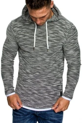 Amaci&Sons Kapuzenpullover LEXINGTON Hellgrau/Grau/Dunkelgrau