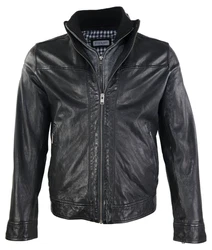 RICANO Lederjacke Kai Schwarz/Bordeaux/Dunkelrot/Dunkelbraun/Lila/Grau/Dunkelgrau