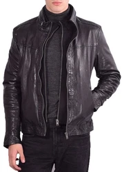 RICANO Lederjacke Kai Schwarz/Bordeaux/Dunkelrot/Dunkelbraun/Lila/Grau/Dunkelgrau