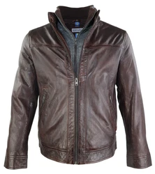 RICANO Lederjacke Kai Dunkelrot/Bordeaux/Braun/Dunkelbraun