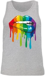Shirtracer Tanktop Lippen LGBT & LGBTQ LGBT Kleidung Mischfarben/Grau/Hellgrau