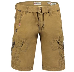 Geographical Norway Cargoshorts Kurze Outdoorhose Basic Herrenshorts mit Gürtel 