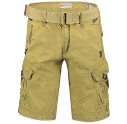 Geographical Norway Cargoshorts Kurze Outdoorhose Basic Herrenshorts mit Gürtel 